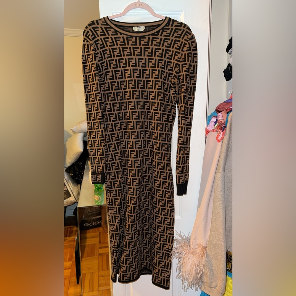 Women’s Fendi print dress authentic